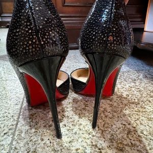 Christian Loubiton Galupump 100 Patent/Glitter Mini/ SPECC size 37